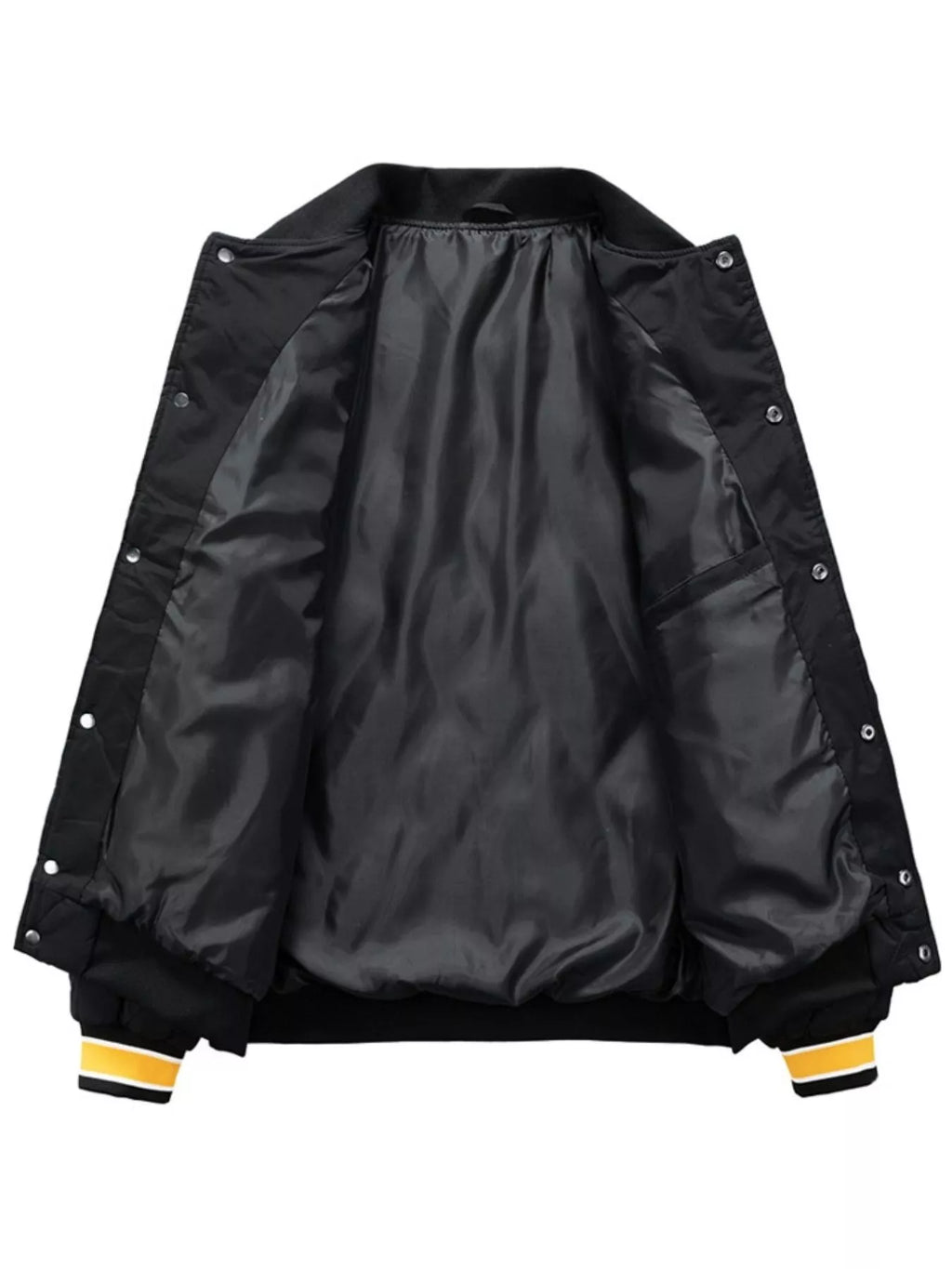 Men's Plus Size Quilted Padded Snap Down Jacket