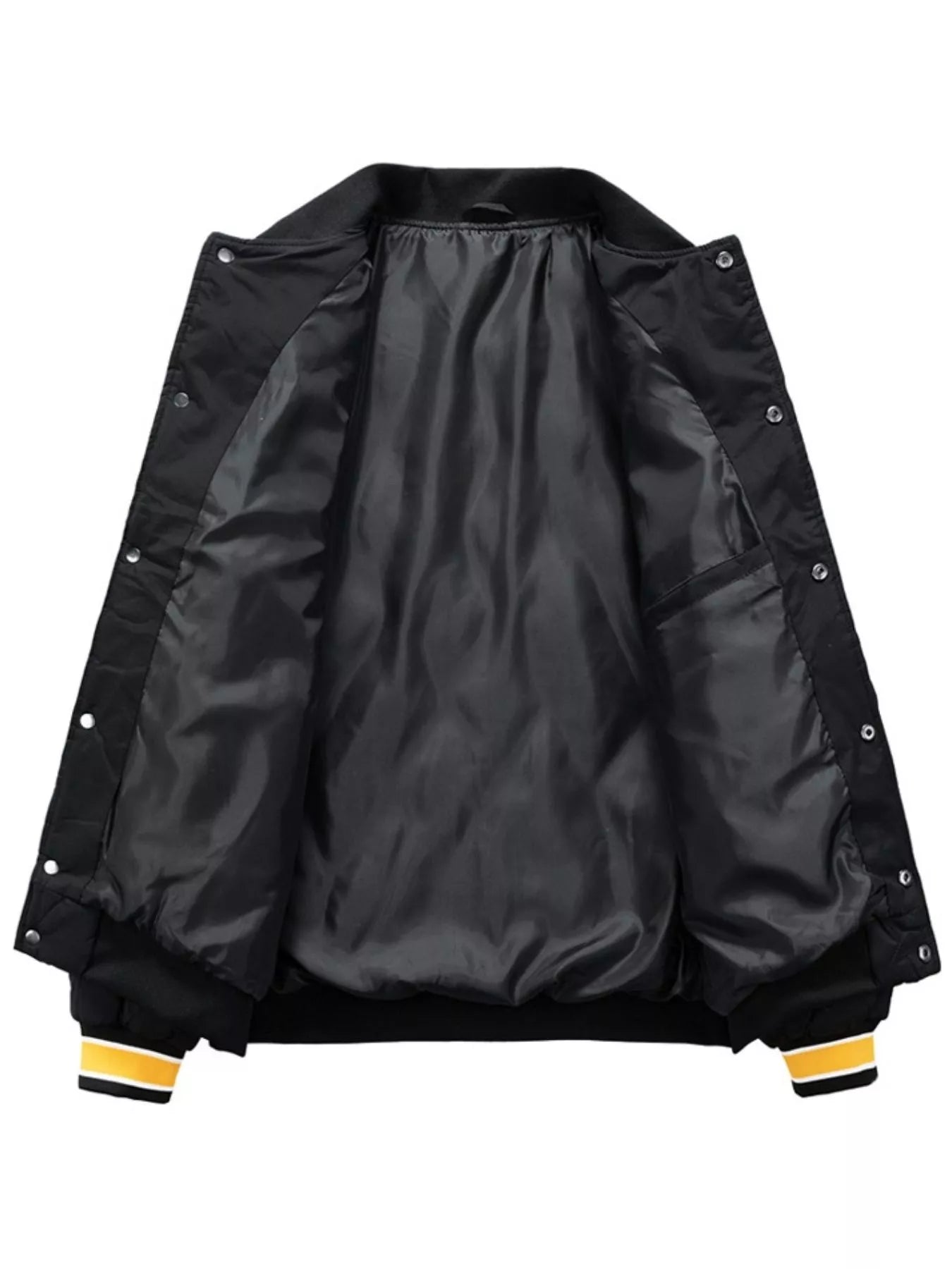 Men's Plus Size Quilted Padded Snap Down Jacket