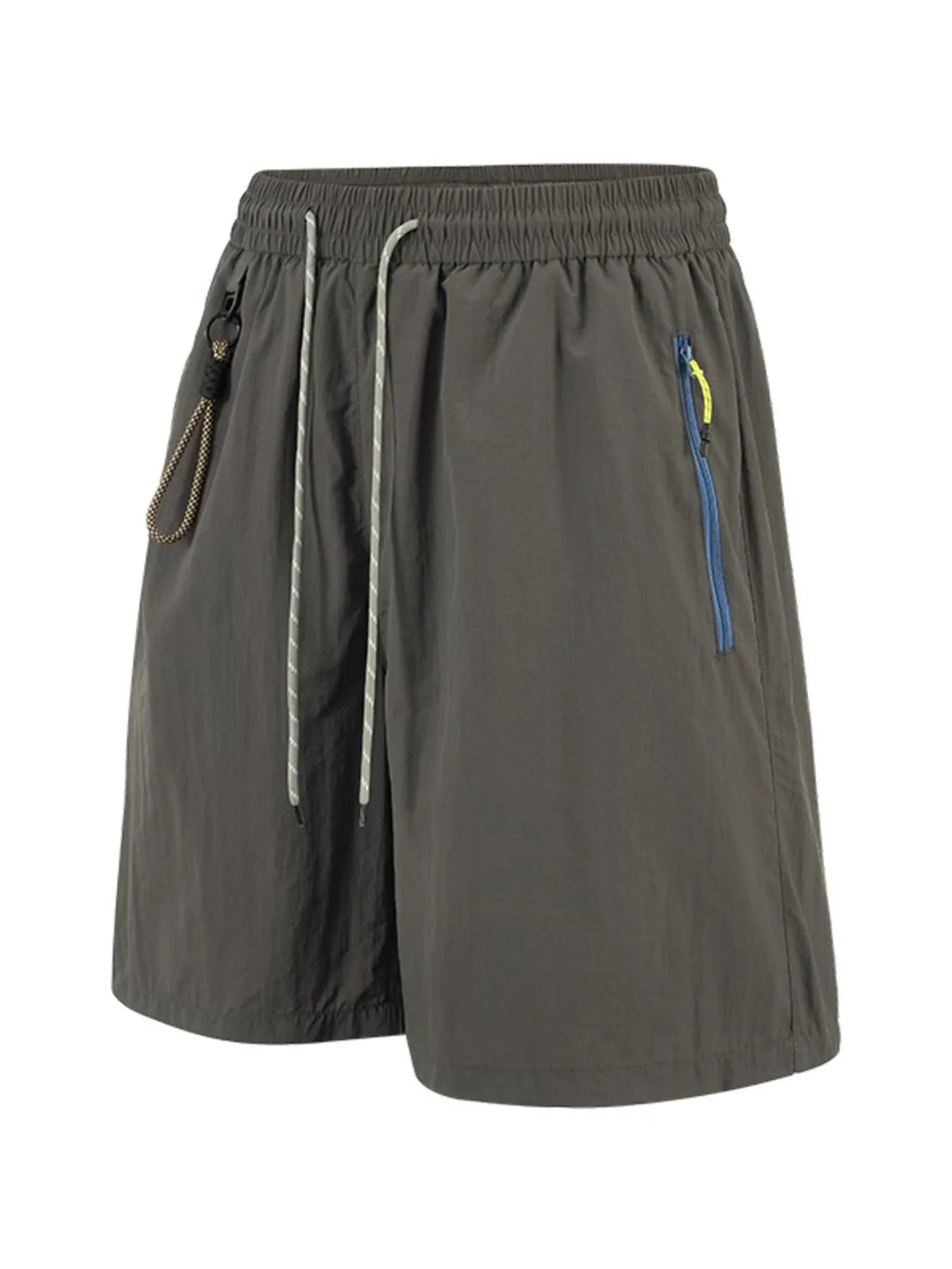 Men's Lightweight Drawstring Shorts with Zipper Pockets