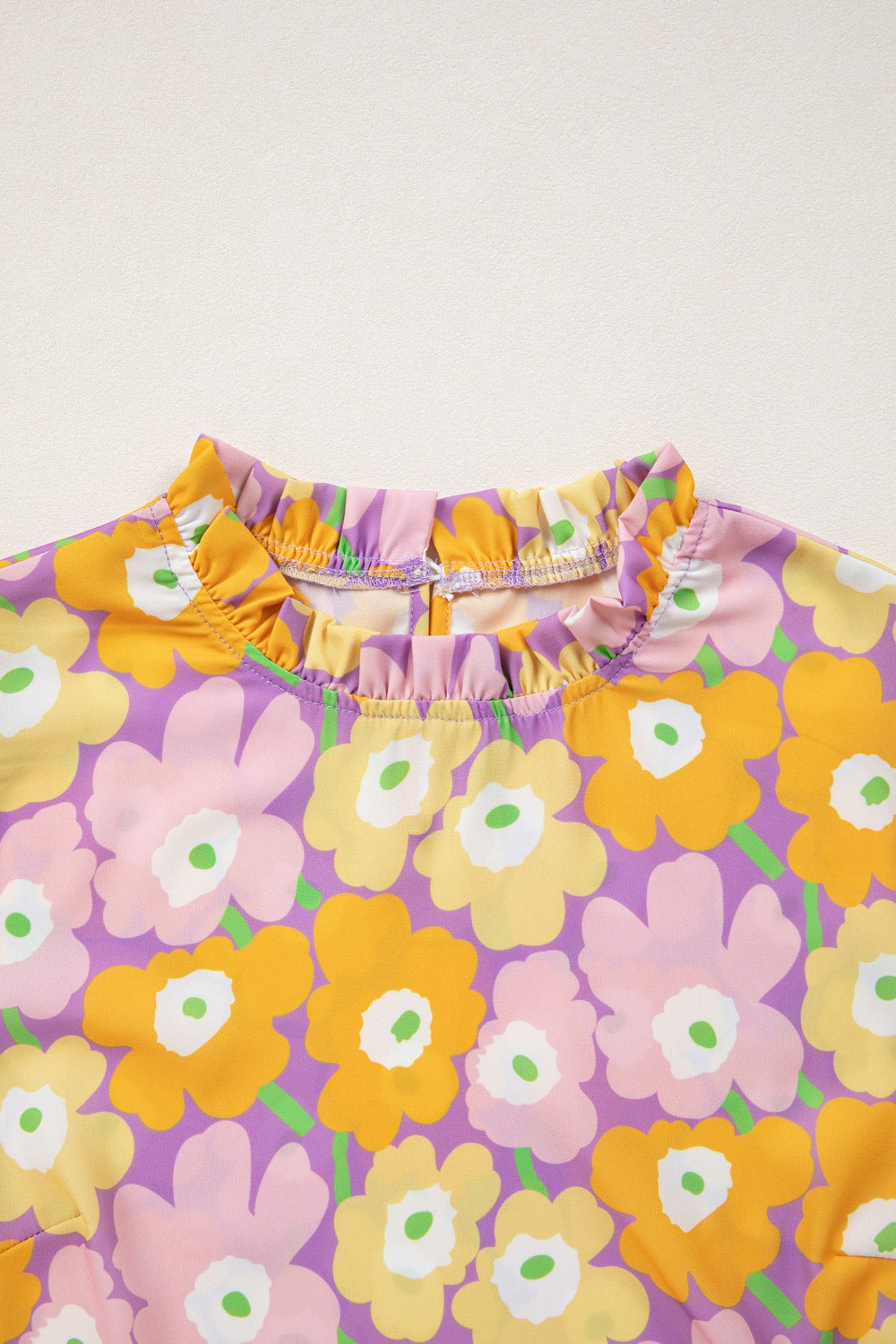 Floral Print Puff Sleeve Blouse