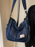 Casual Denim Crossbody Bag