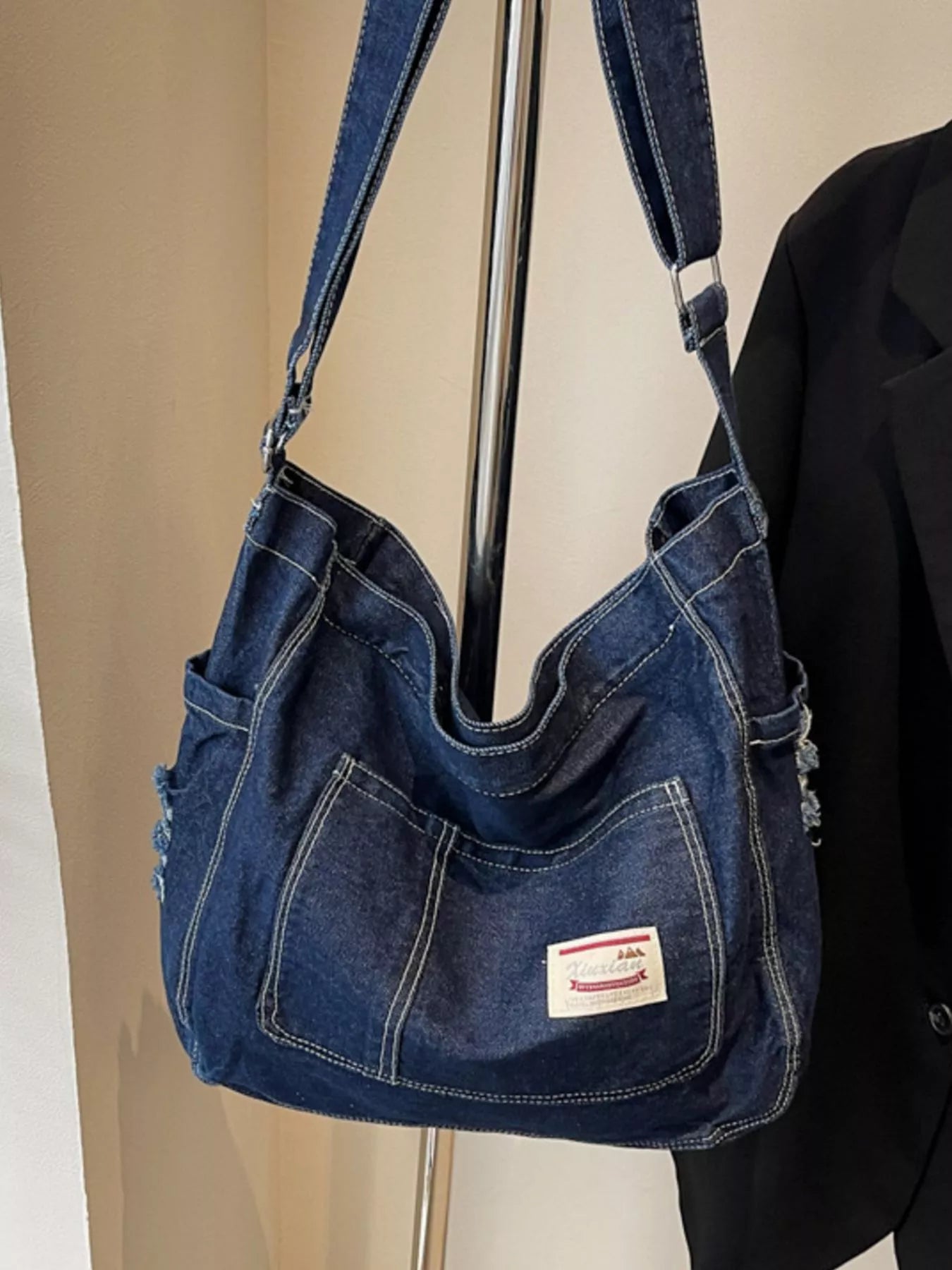 Casual Denim Crossbody Bag
