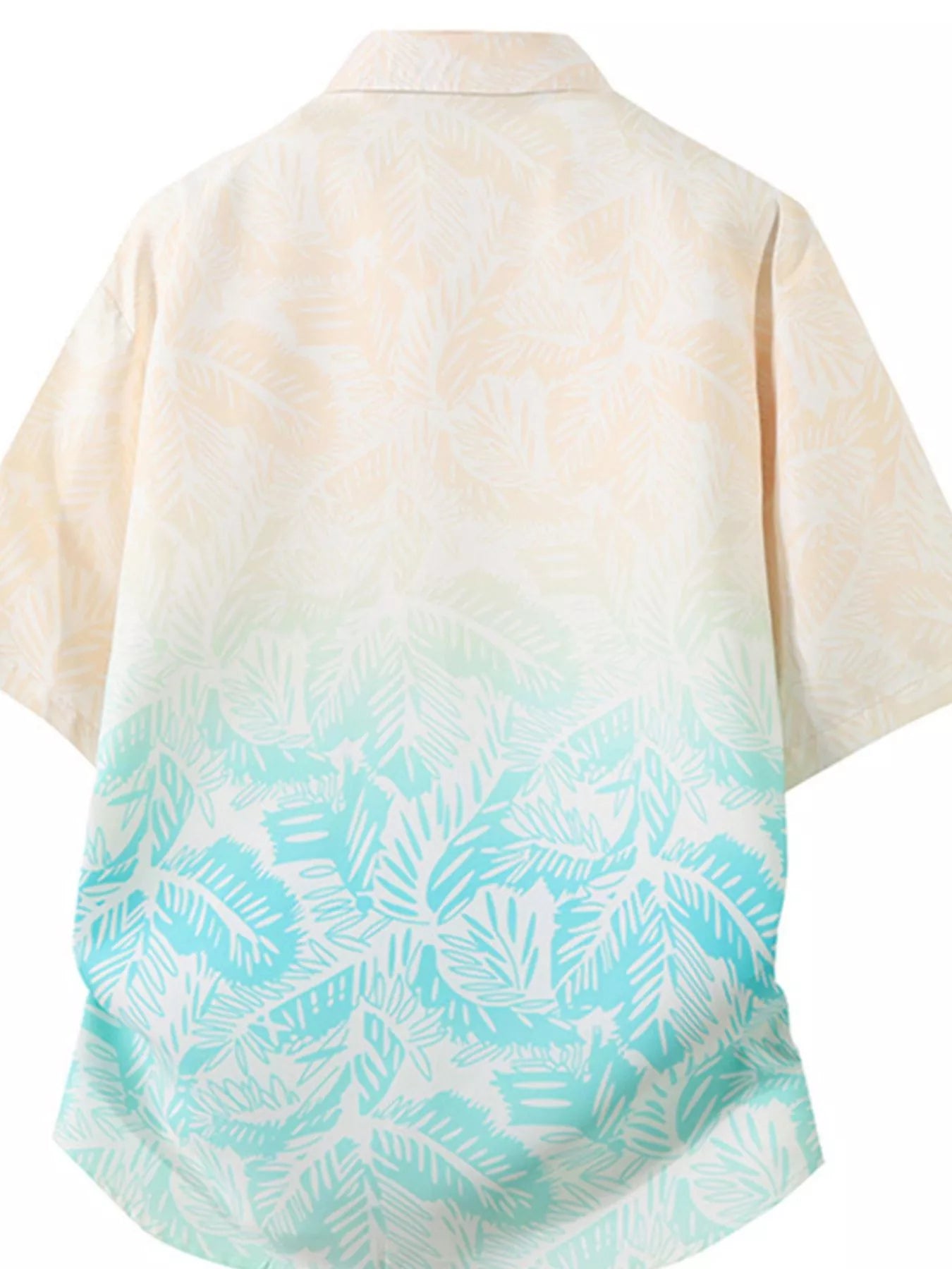 Men's Plus Size Tropical Print Short Sleeve Casual Shirt