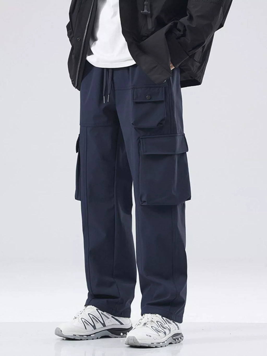 Men's Full Size Drawstring Wide Leg Pants Plus Size