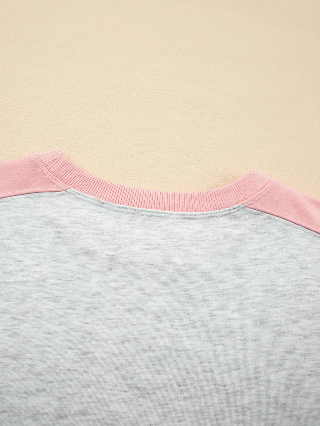 Color Block Long Sleeve Sweatshirt and Shorts Set