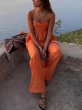 Square Neck Cami and Wide Leg Pants Set