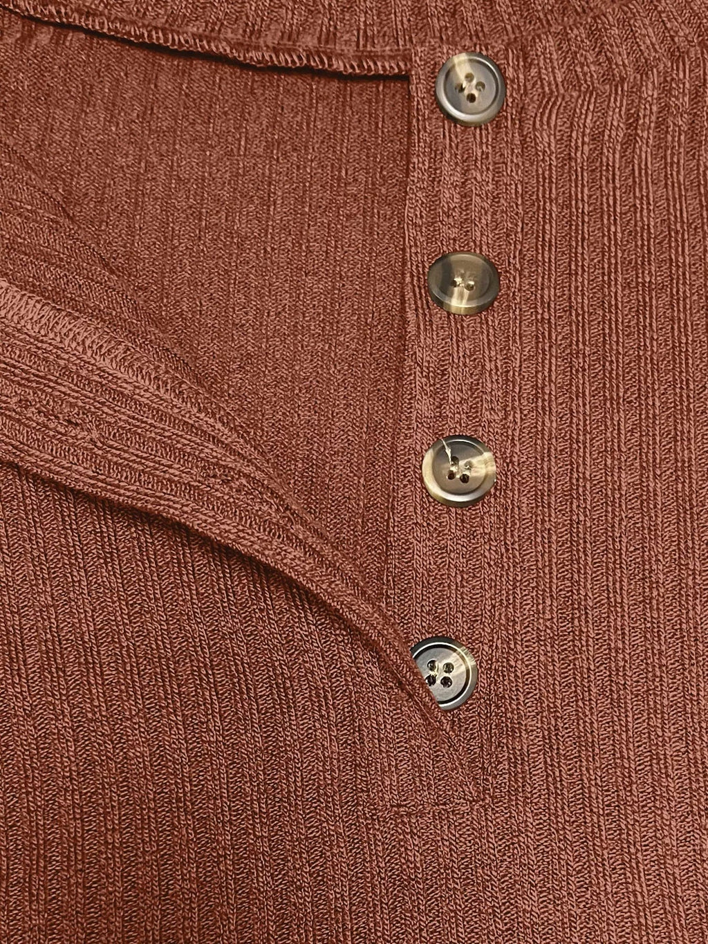 Button-Detail Dropped Shoulder Top
