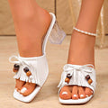Open Toe Block Heels Sandals