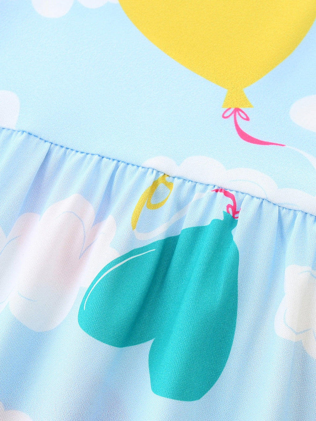 Children's Heart Balloon Print Casual Dress