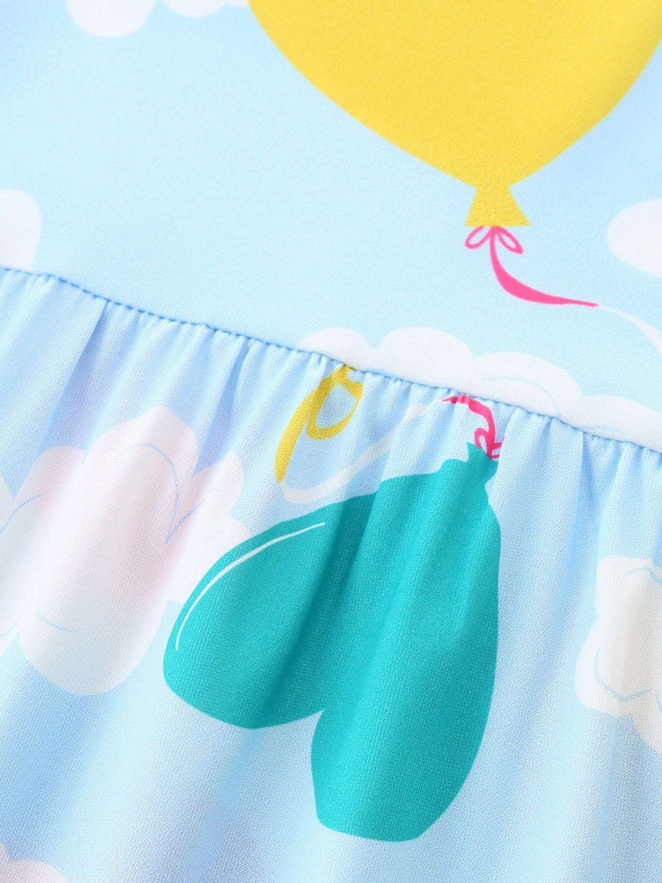 Children's Heart Balloon Print Casual Dress