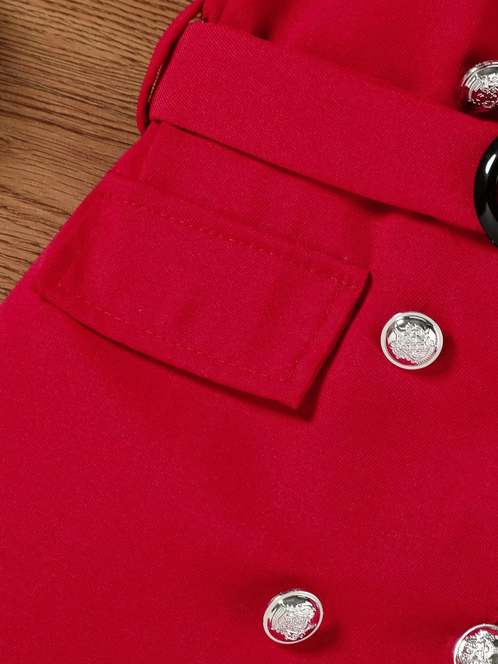 Children's Double Breasted Belt Dress