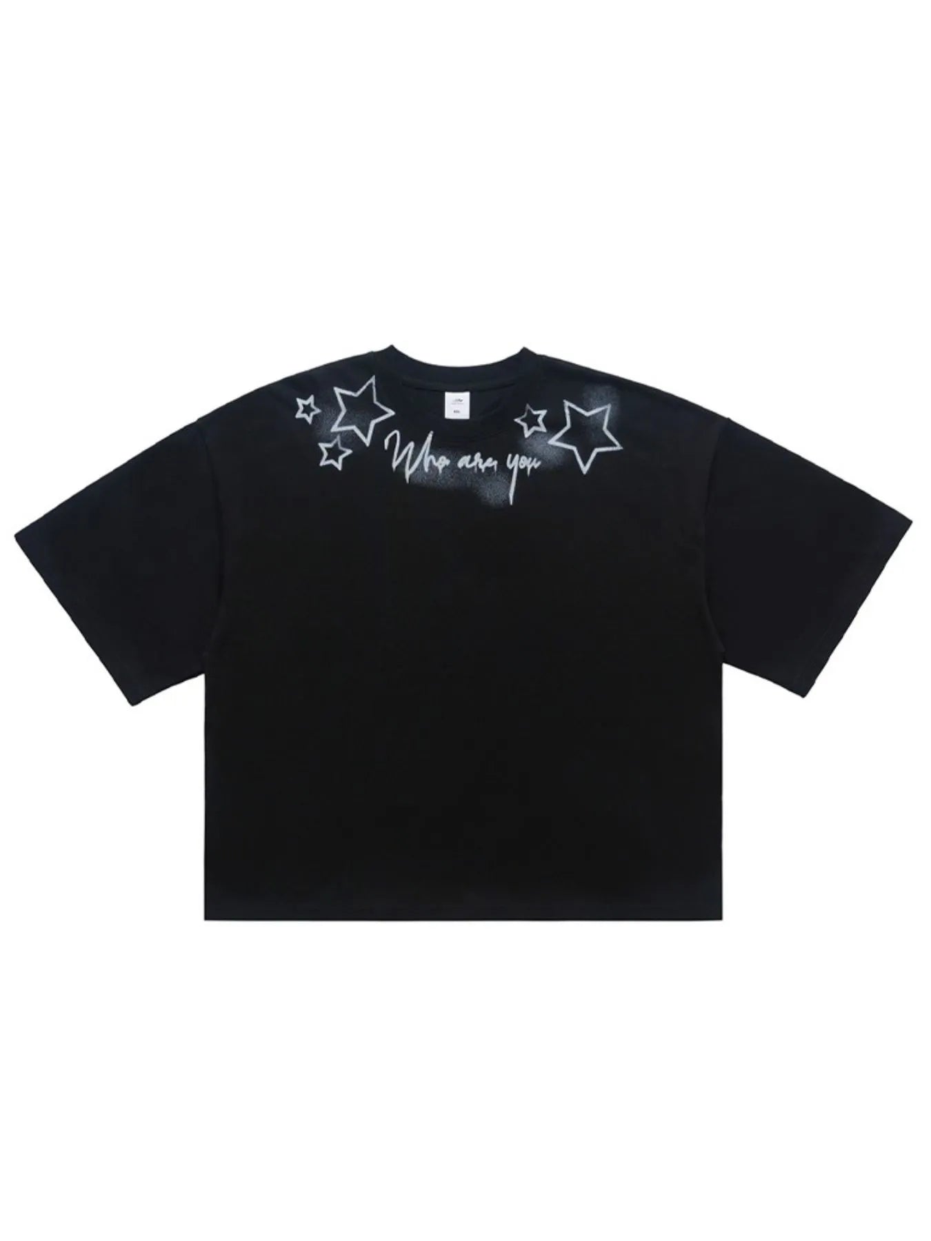 Men's Who Are You Star Graphic Round Neck T-Shirt