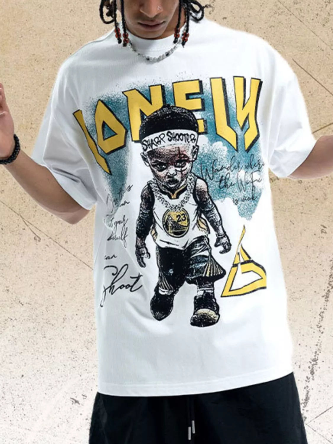Men's Graphic Round Neck Half Sleeve T-Shirt