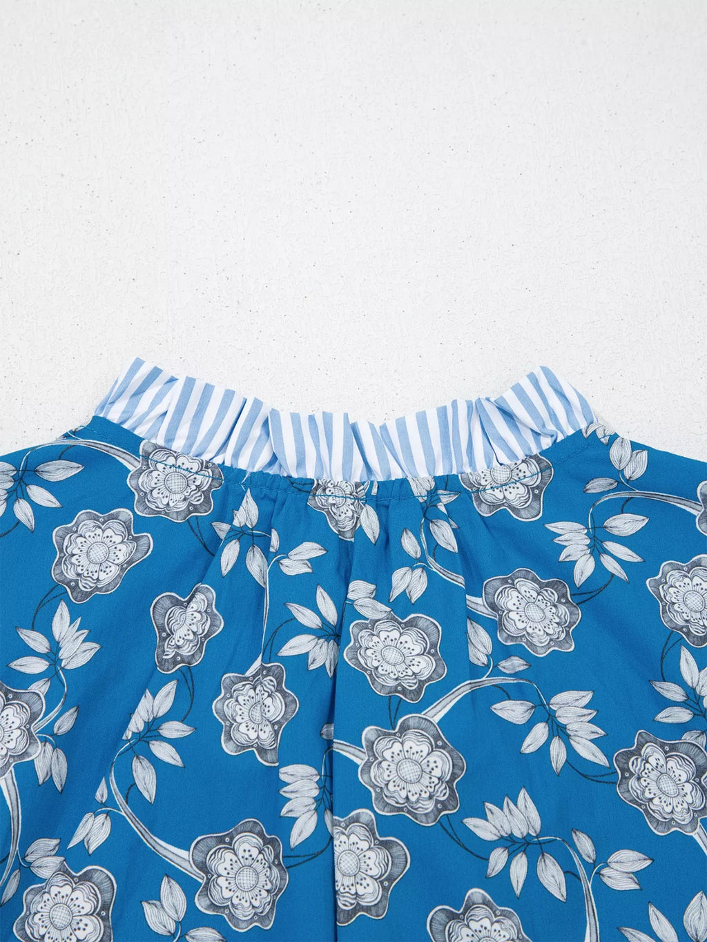 Floral Print Ruffle Sleeve Blouse
