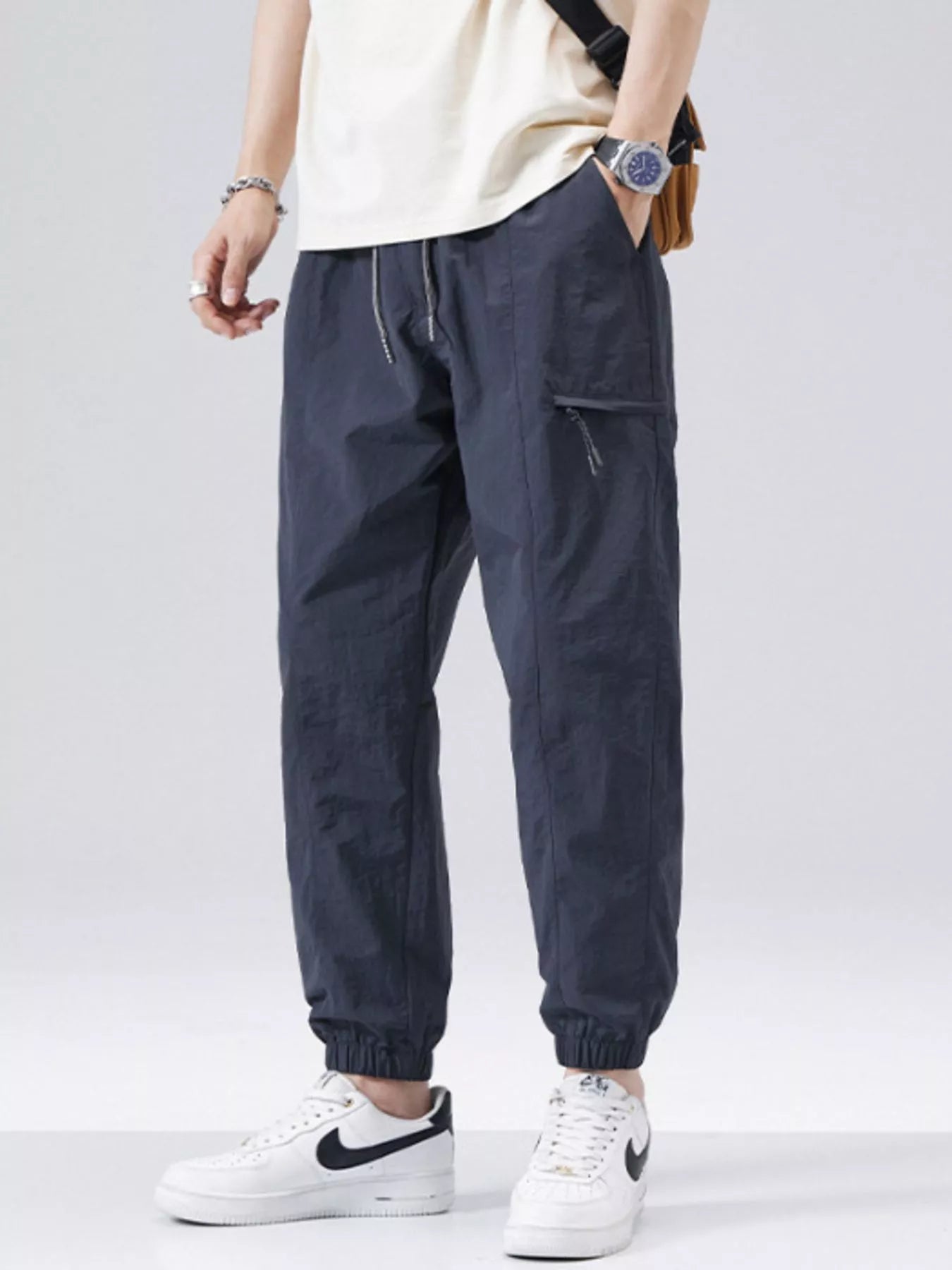 Men's Plus Size Loose Fit Drawstring Joggers