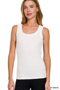 Zenana Melange Rib Tank Top