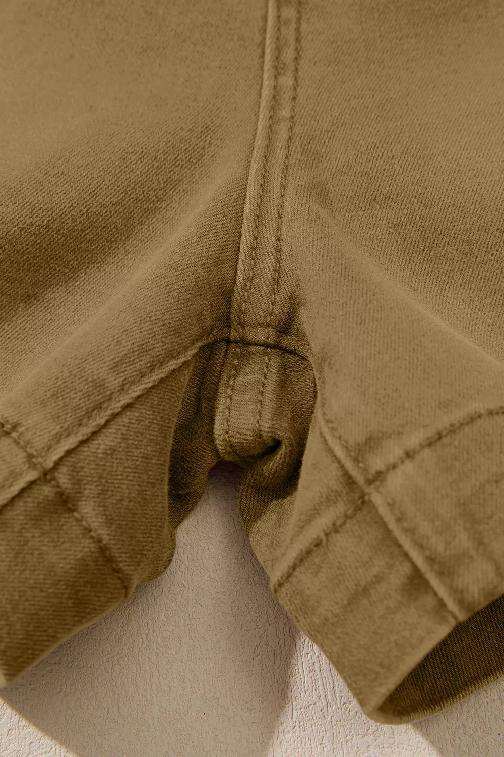 Contrast Arrow Detail Western Denim Shorts