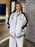Zip Up Color Block Jacket