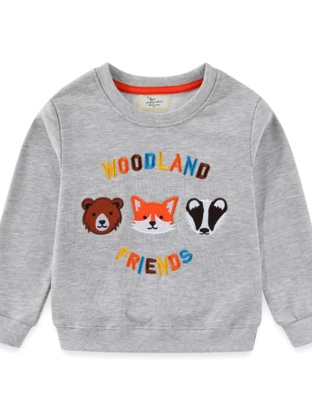 Children's Woodland Friends Embroidered Crewneck Sweatshirt