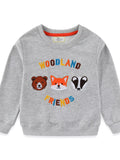 Children's Woodland Friends Embroidered Crewneck Sweatshirt