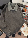 Men's Ribbed Hem Long Sleeve Sweater