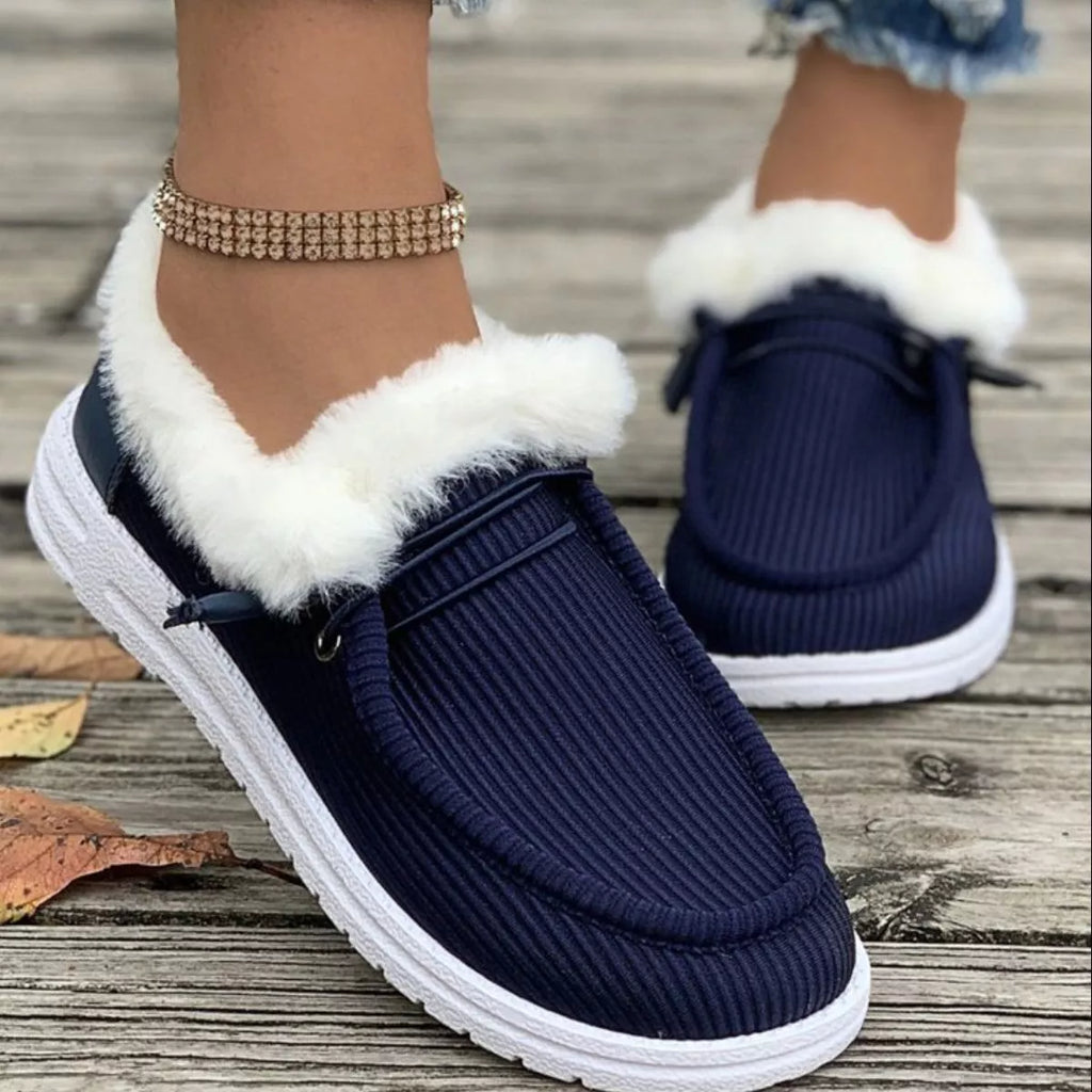 Cozy Plush-Lined Flats Slip-Ons