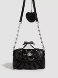 Ruched Bow Crossbody Bag