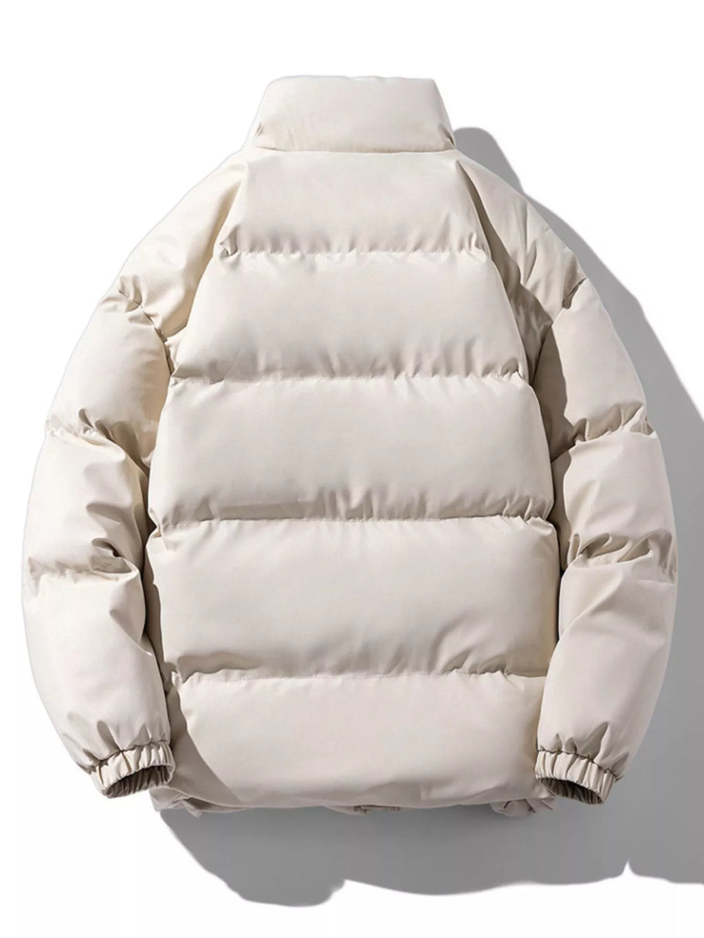Men's Plus Size Zip Up Stand Collar Puffer Jacket