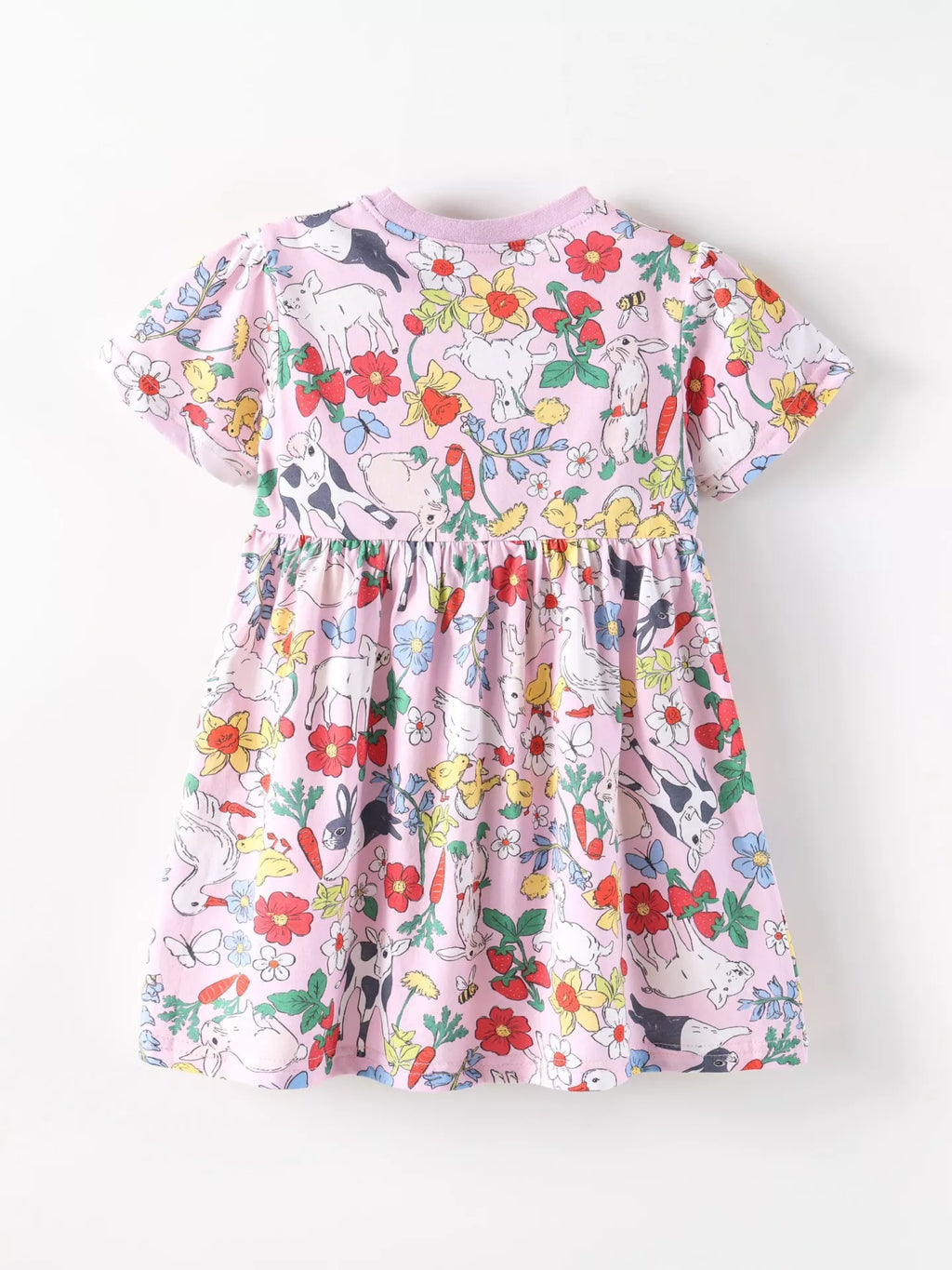 Children's Printed Round Neck Dress