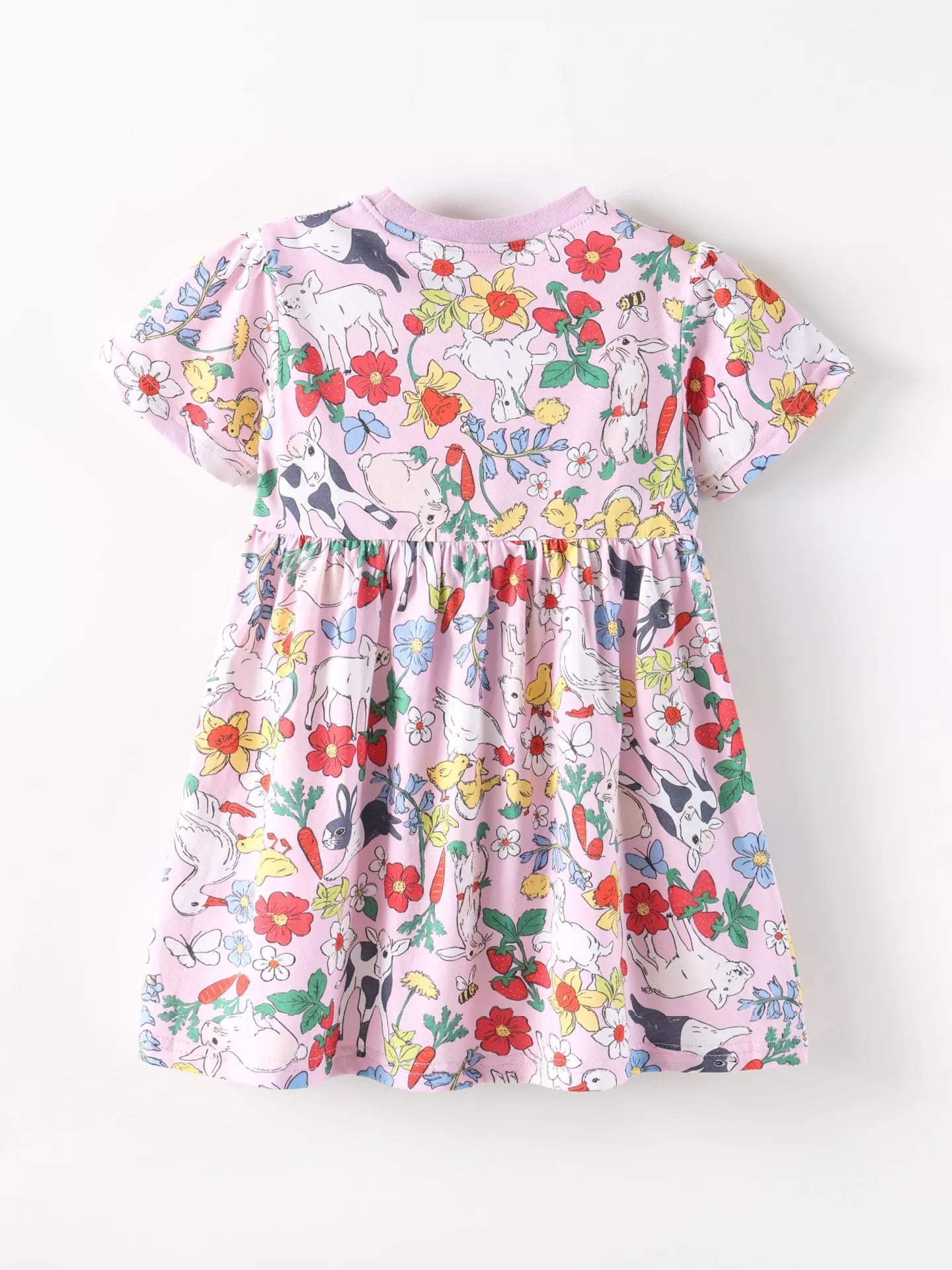 Children's Printed Round Neck Dress
