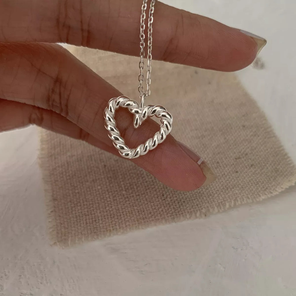 925 Sterling Silver Heart Necklace