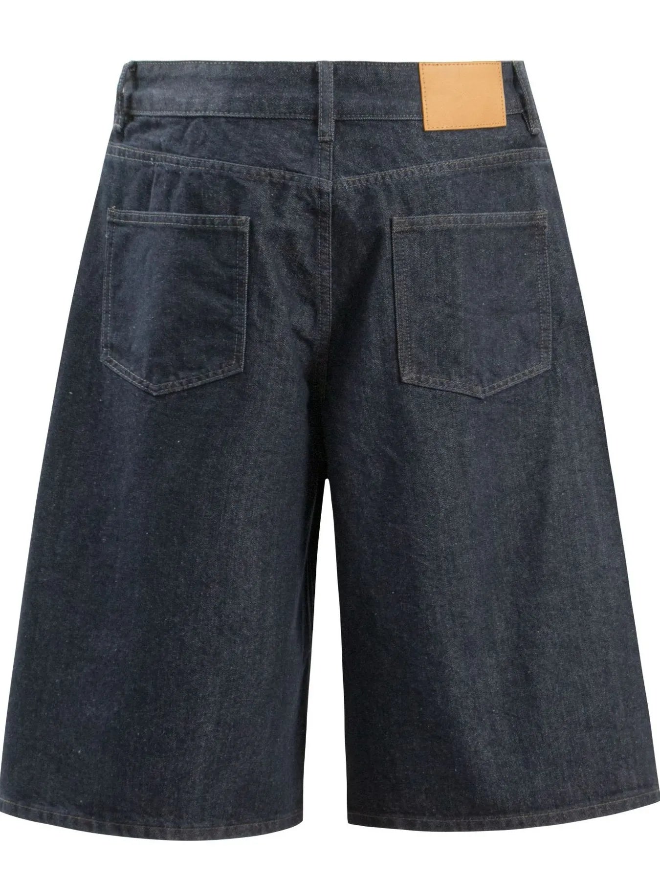 Men's Wide-Leg Denim Shorts with Pockets