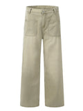 Men's Wide Leg Pocketed Jeans
