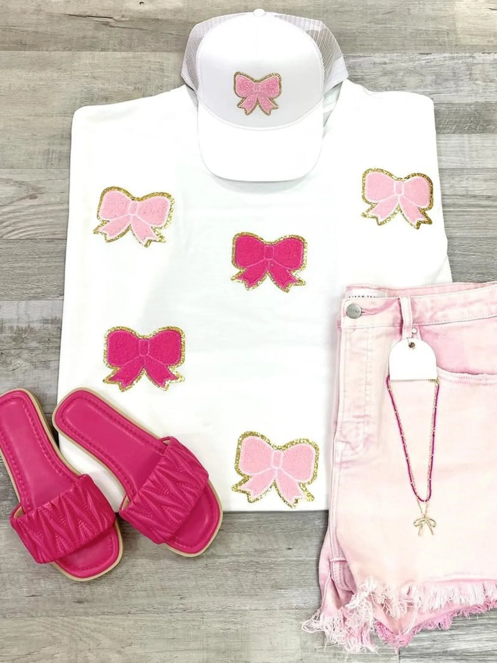 Bow Round Neck Casual T-Shirt
