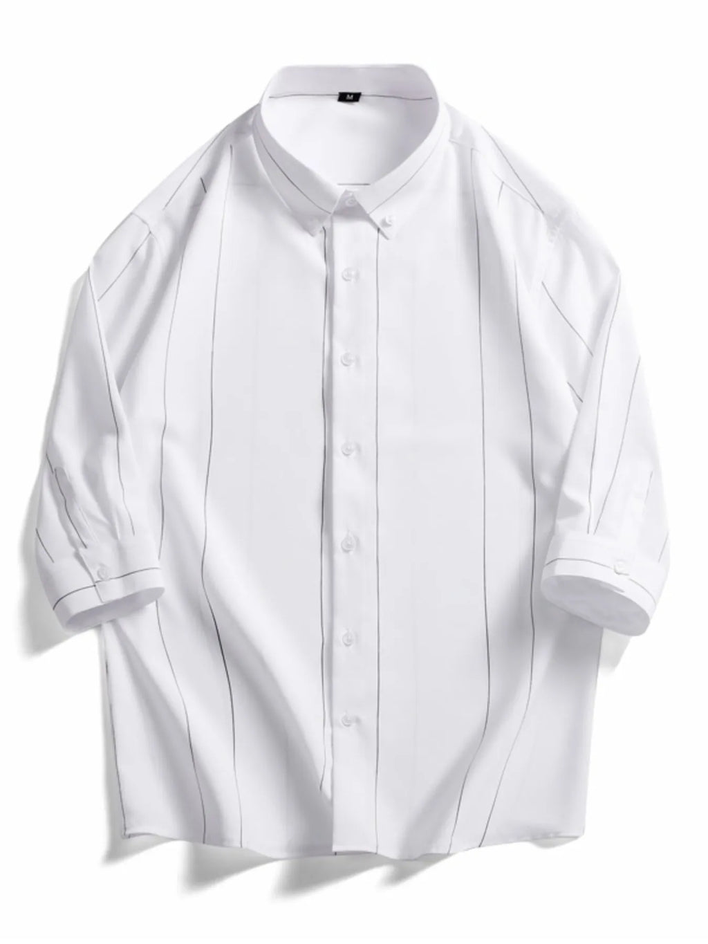 Men's Plus Size Stripe Button-Down Shirt