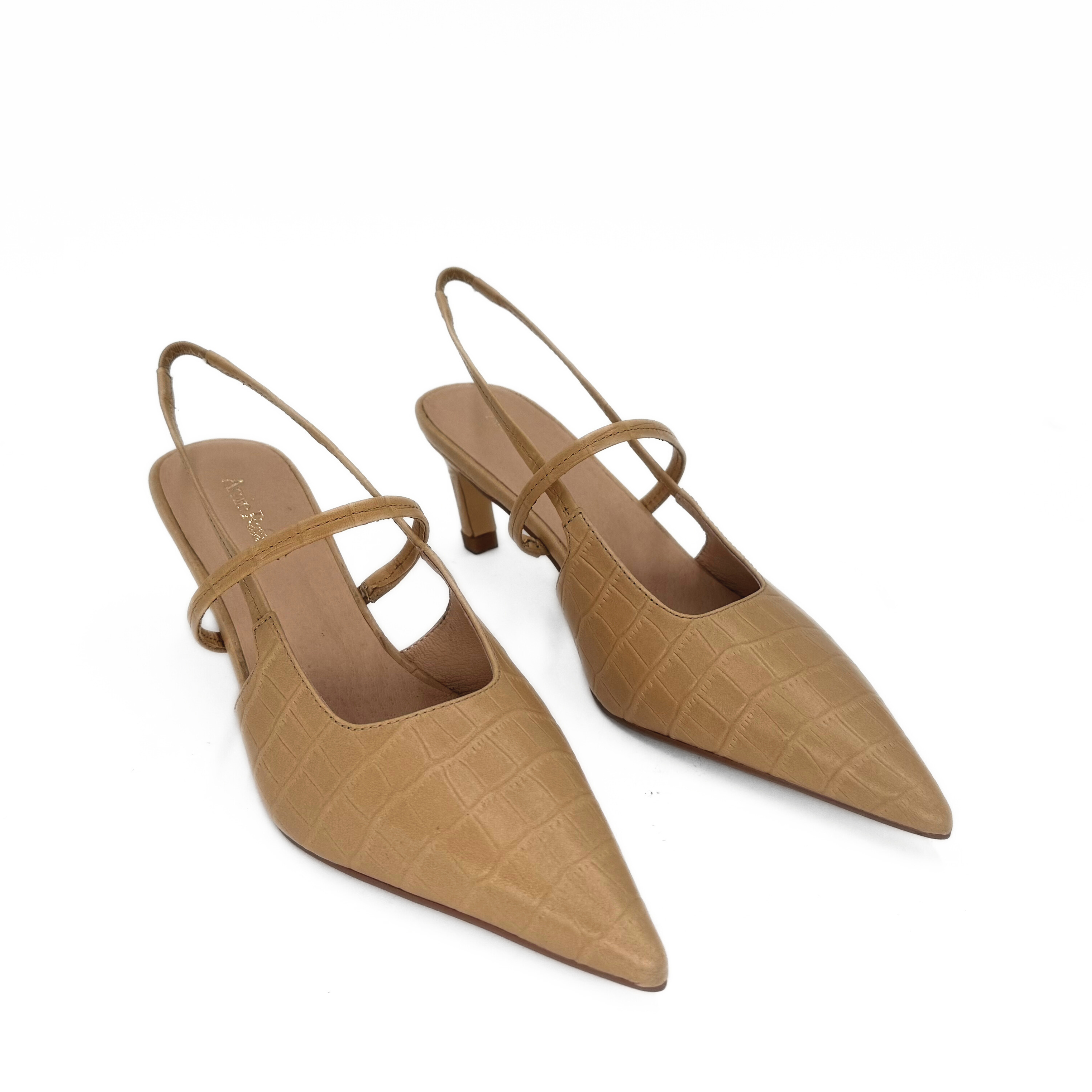 Connie Embossed Crocodile Heels