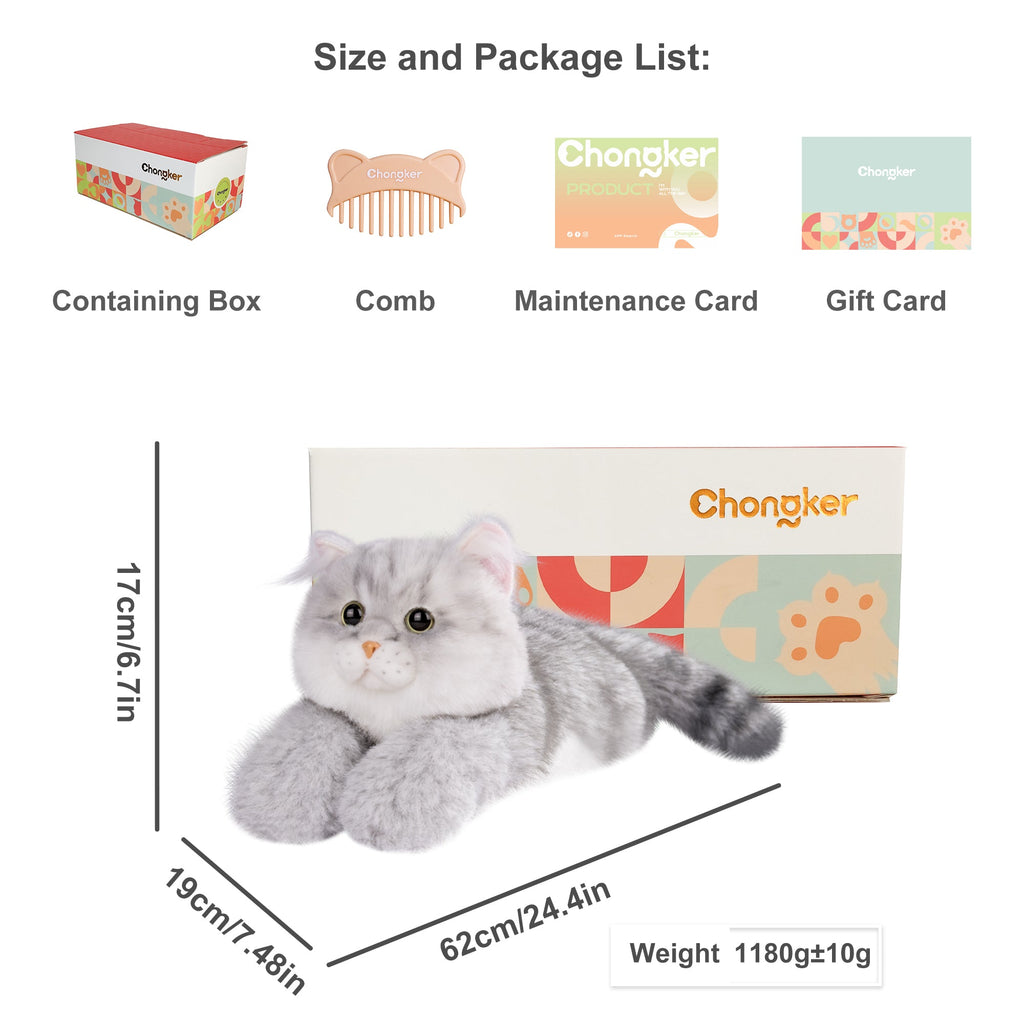 Silver British Shorthair Cat Plush