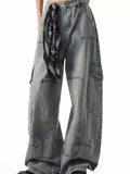 Men's Full Size Loose Fit Cargo Jeans Plus Size