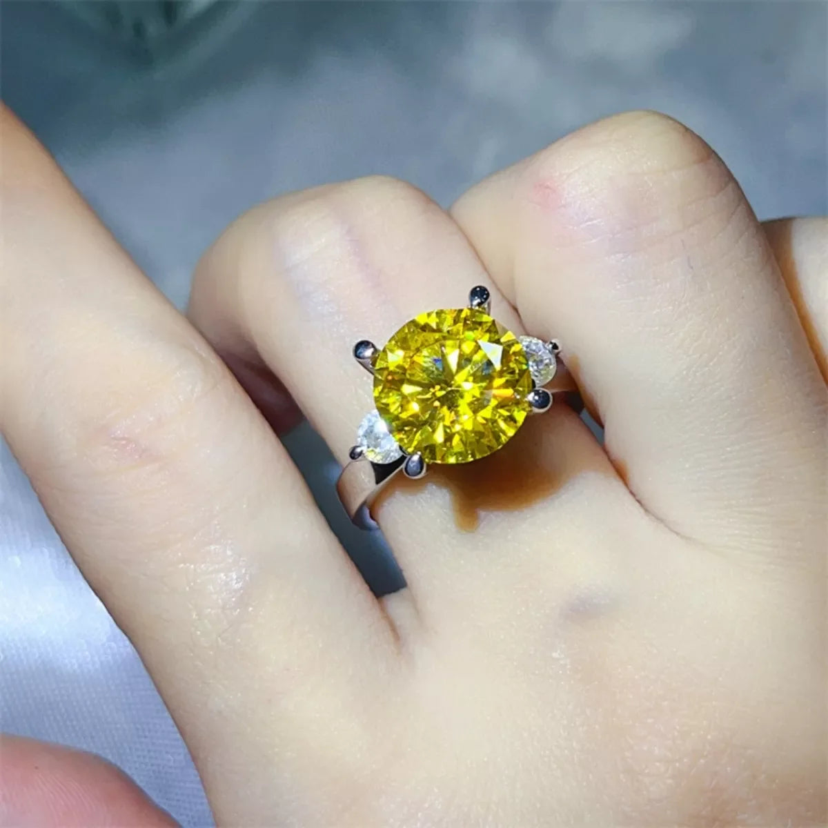 5 Carat Moissanite 925 Sterling Silver Ring
