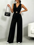 Sleeveless Wide Leg Jumpsuit