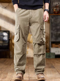 Men's Full Size Elastic Waist Cargo Pants Plus Size