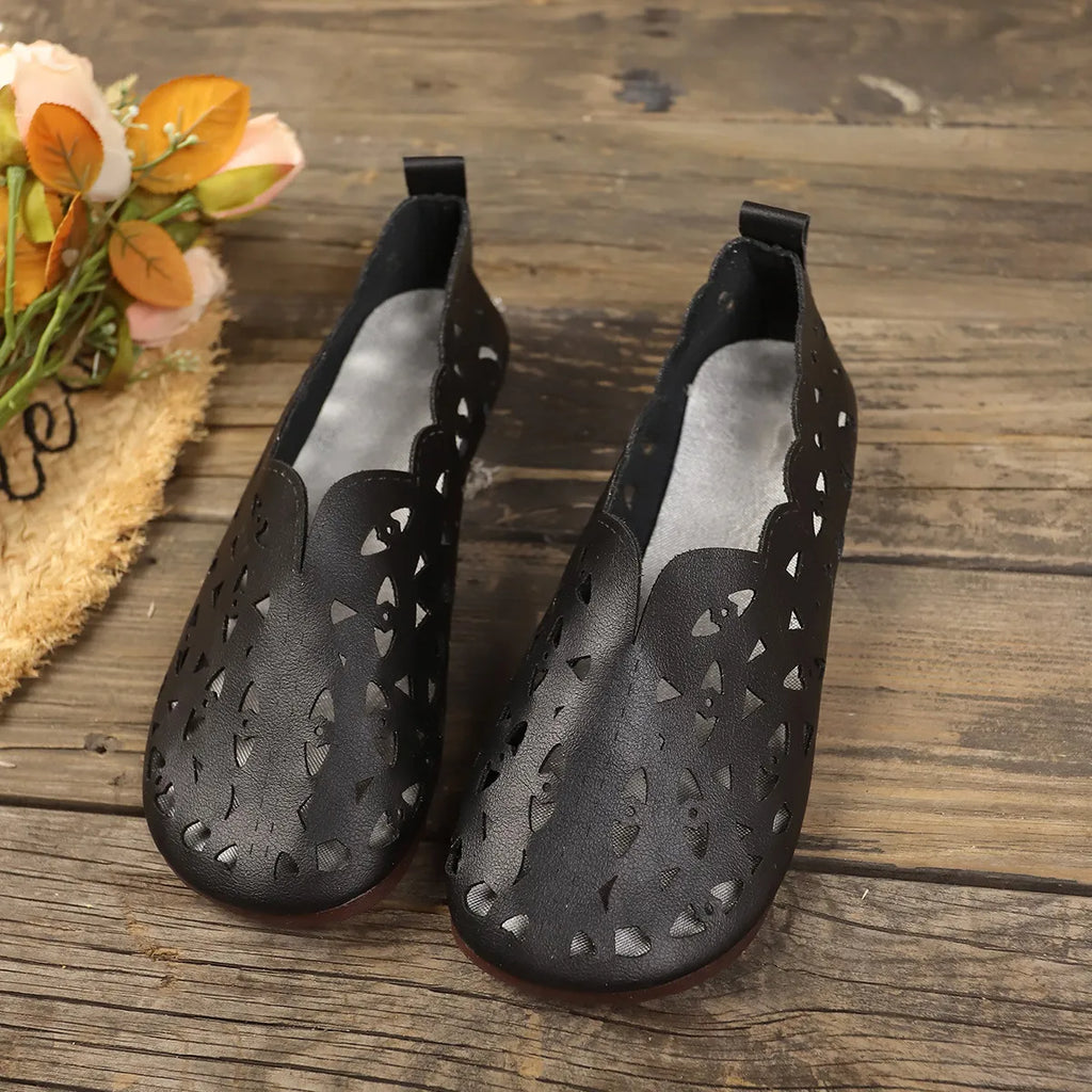 Hollow Out Breathable Casual Flat Slip-Ons