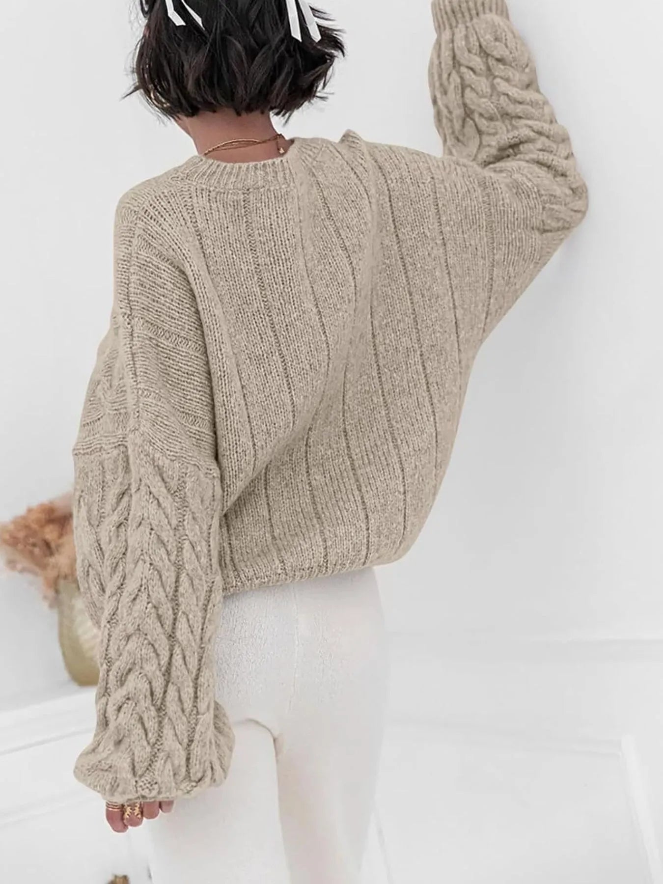 Cable Knit Long Sleeve Sweater