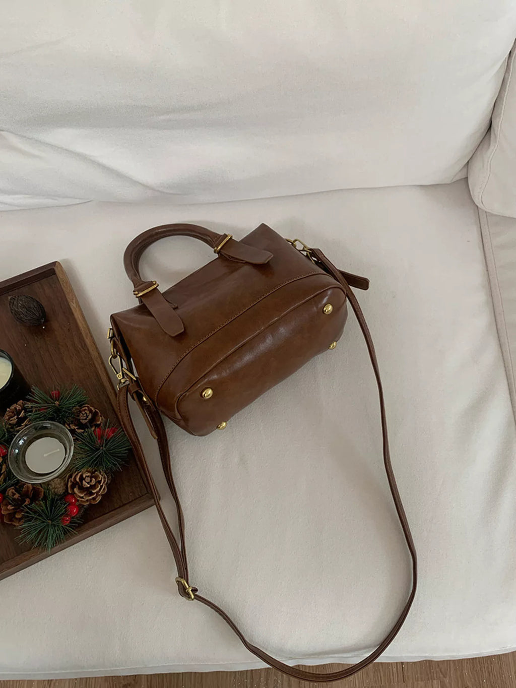Vintage Leather Crossbody Bag