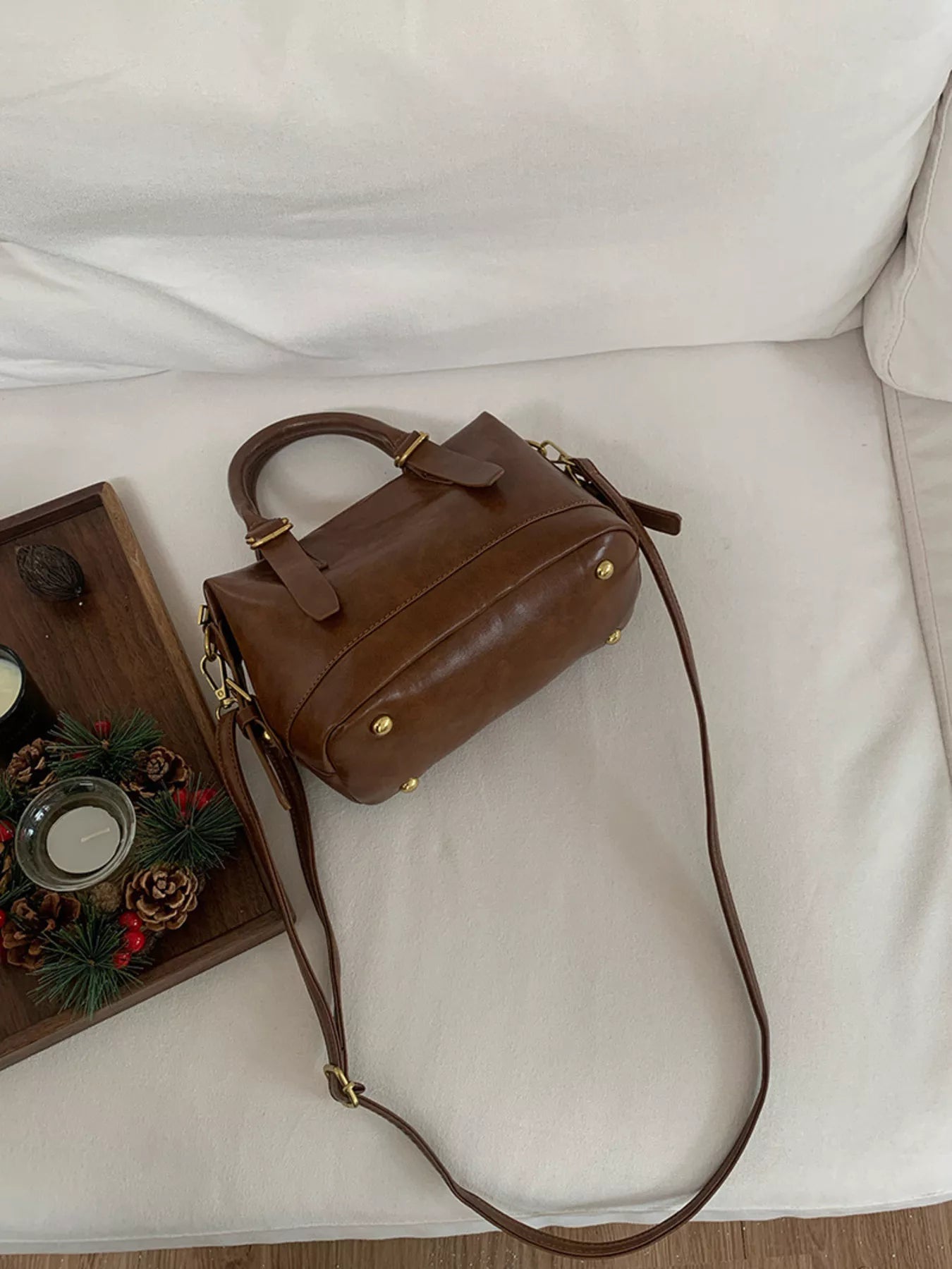 Vintage Leather Crossbody Bag