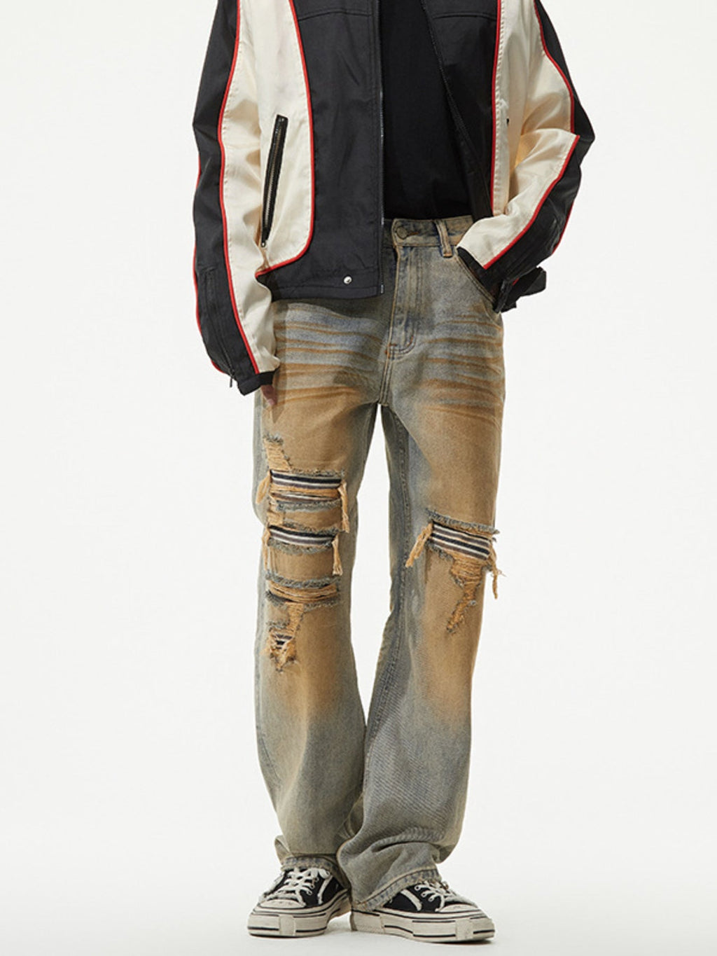 Men's Distressed Loose Fit Jeans