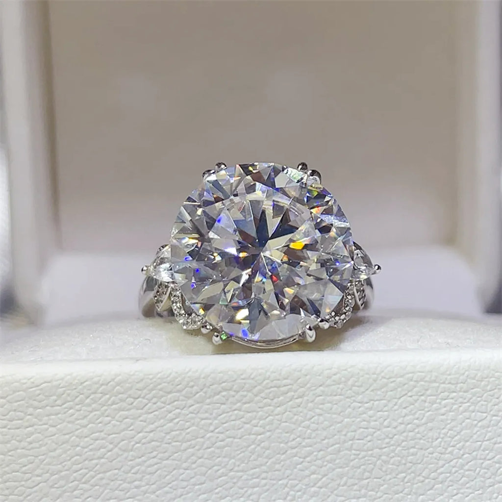 10 Carat Moissanite 925 Sterling Silver Ring