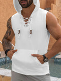 Men's Lace Up Hooded Top
