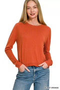 Zenana Lightweight Wool Blend Round Neck Sweater