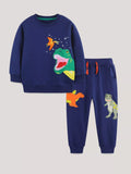 Children's Dinosaur Embroidered Top and Pants Set